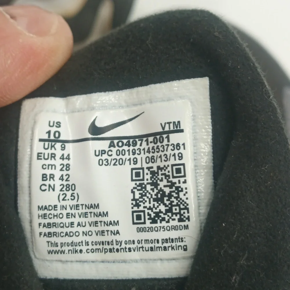 Nike Air Max 270 React Black Grey Oil Grey Mens Running Shoes AO4971-001 Size 10